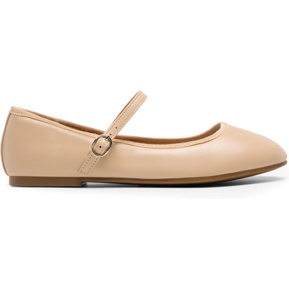 Dream Pairs Women's Nude-pu CALF PU Round Toe Buckled Ankle Strap Ballet Flats - Picture 2 of 8